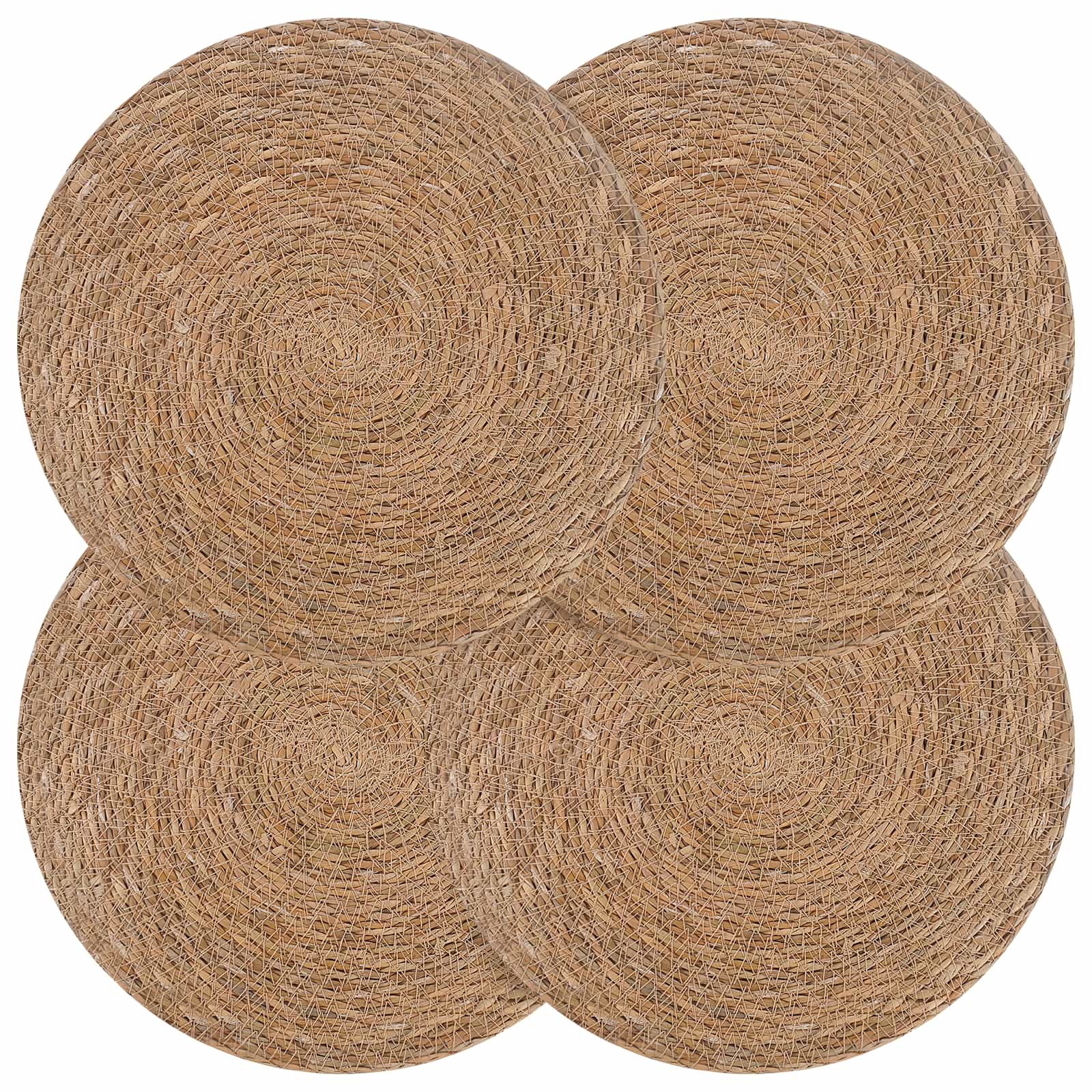 Πλακάκια από θαλάσσιο χόρτο 4 pcs Φυσικό Ø 30 cm - Pakobazaar