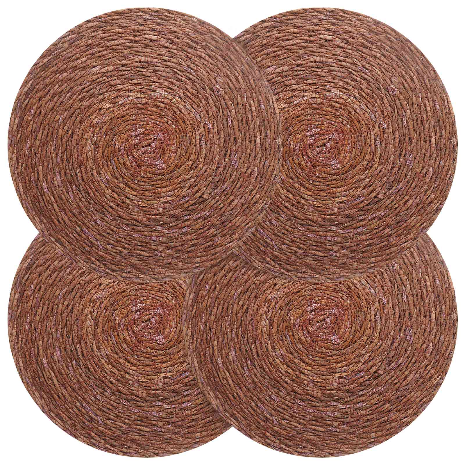 Πλακάκια από θαλάσσιο χόρτο 4 pcs Καφέ Ø 30 cm