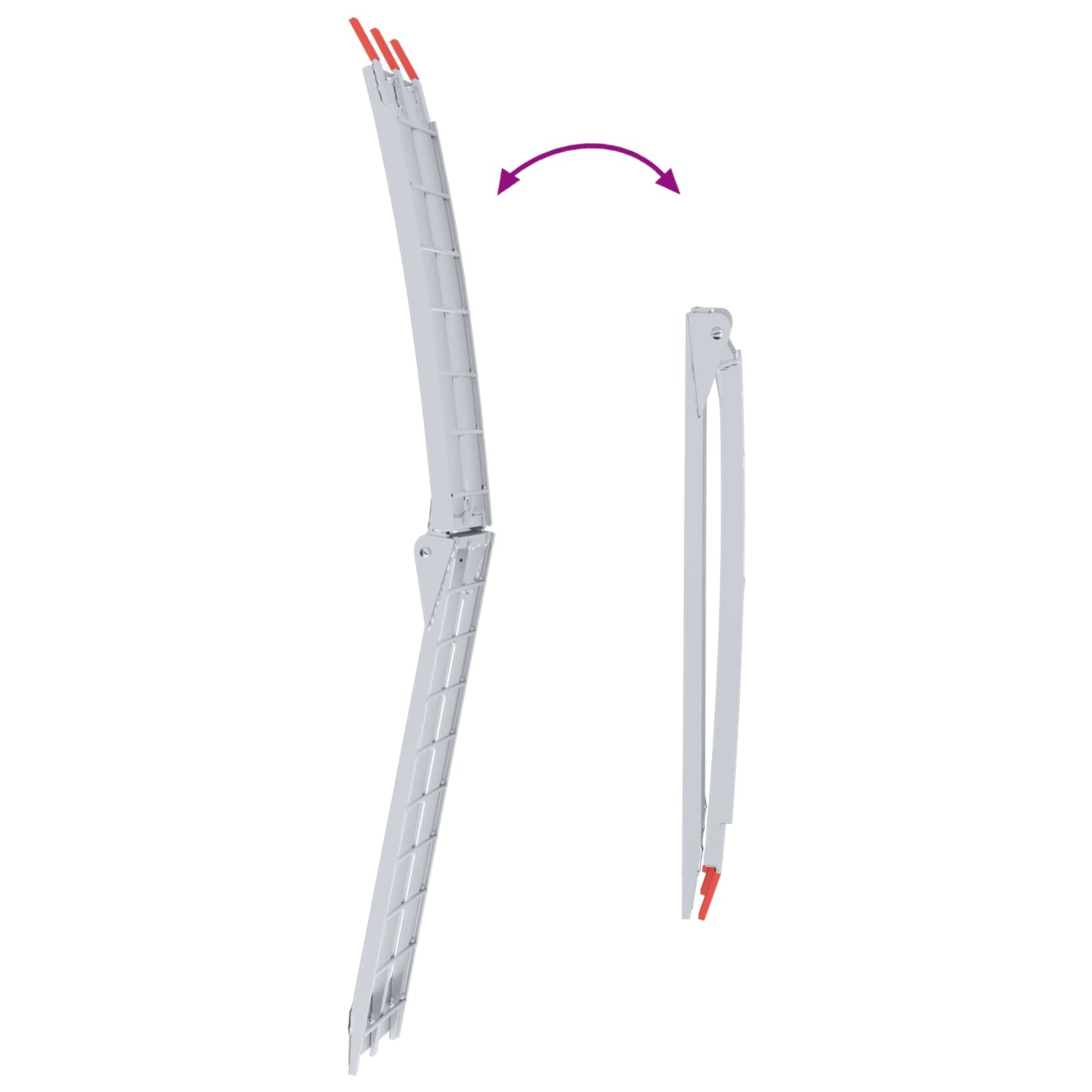 Ράμπα Μοτοσυκλέτας Ασημί 180 x 28 x 5 εκ Αλουμίνιο - Pakobazaar