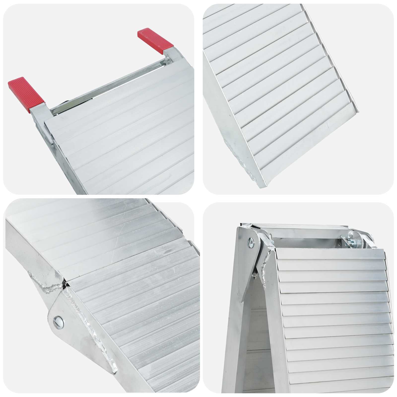 Ράμπα Μοτοσικλέτας 680 κιλά 2 pcs Ασημί 205 x 28 x 5 εκ - Pakobazaar