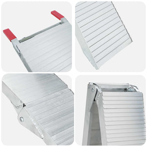 Ράμπα Μοτοσικλέτας 680 κιλά 2 pcs Ασημί 205 x 28 x 5 εκ - Pakobazaar