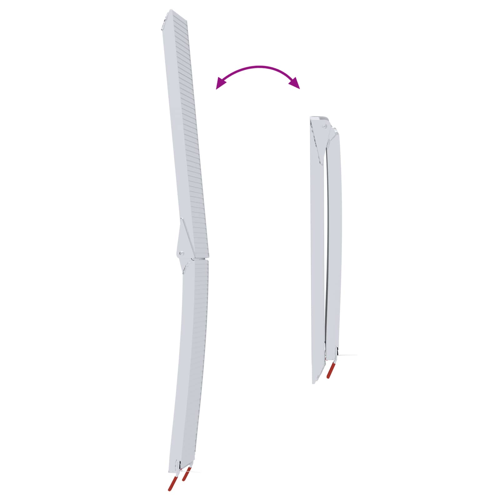 Ράμπα Μοτοσικλέτας 680 κιλά 2 pcs Ασημί 205 x 28 x 5 εκ - Pakobazaar