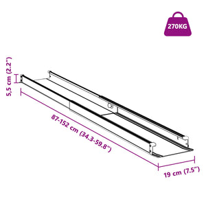 Ράμπα για αναπηρικό καροτσάκι 270 κιλά 2 pcs Μαύρο Αλουμίνιο - Pakobazaar