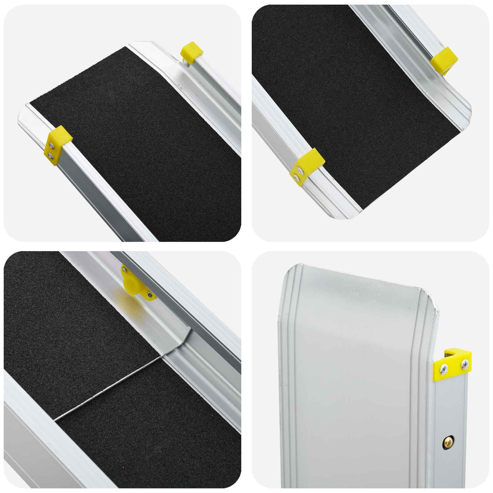 Ράμπα για αναπηρικό καροτσάκι 270 κιλά 2 pcs Μαύρο Αλουμίνιο - Pakobazaar