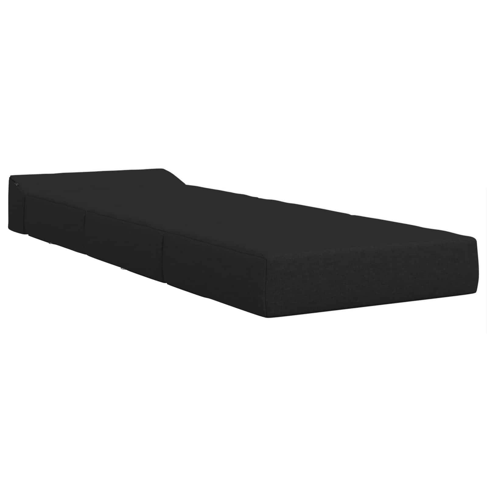Κρεβάτι Καναπέ Αναδιπλούμενο Μαύρο 200 x 70 x 10 εκ. Ύφασμα - Pakobazaar