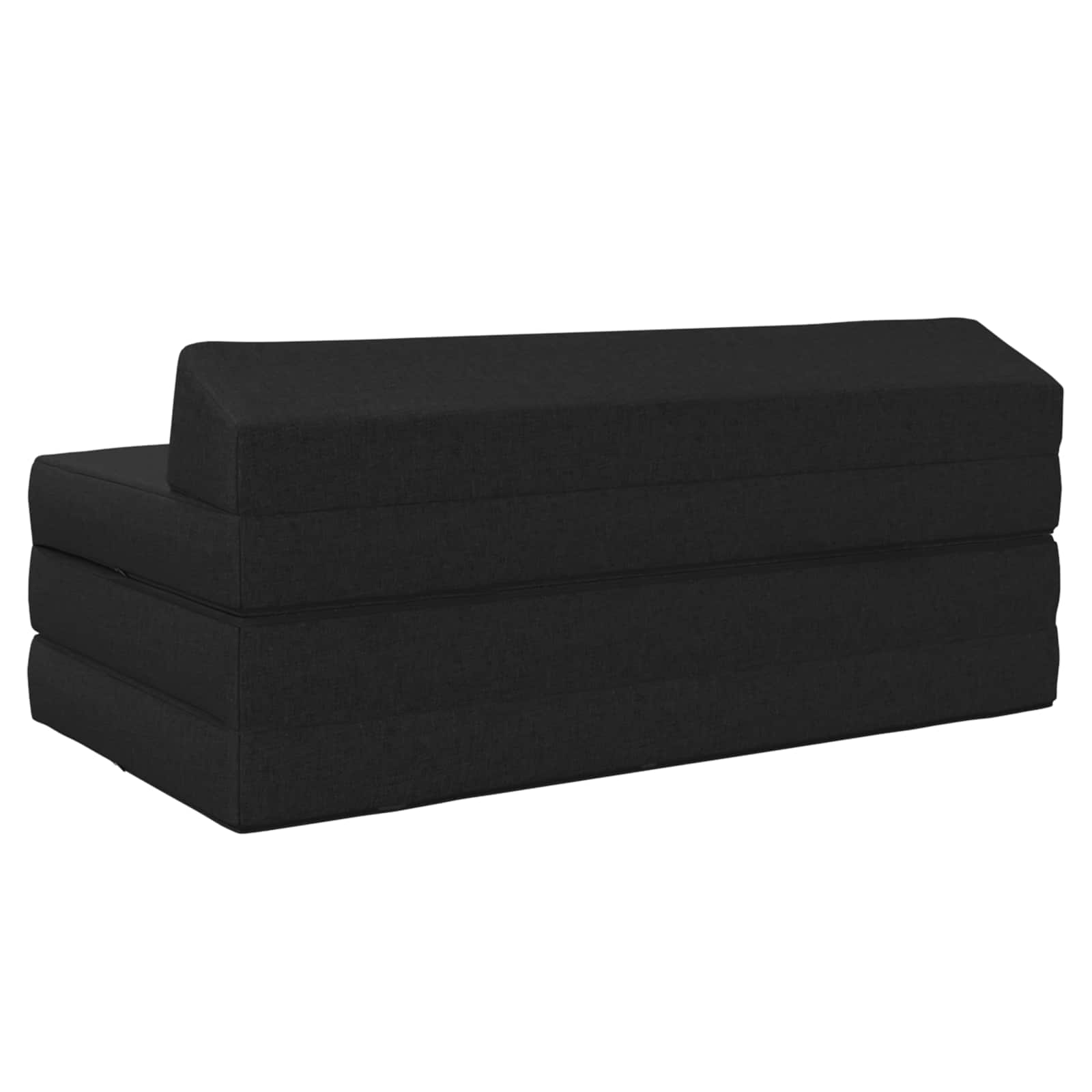 Κρεβάτι Καναπέ Αναδιπλούμενο Μαύρο 120 x 60 x 49 εκ Ύφασμα - Pakobazaar