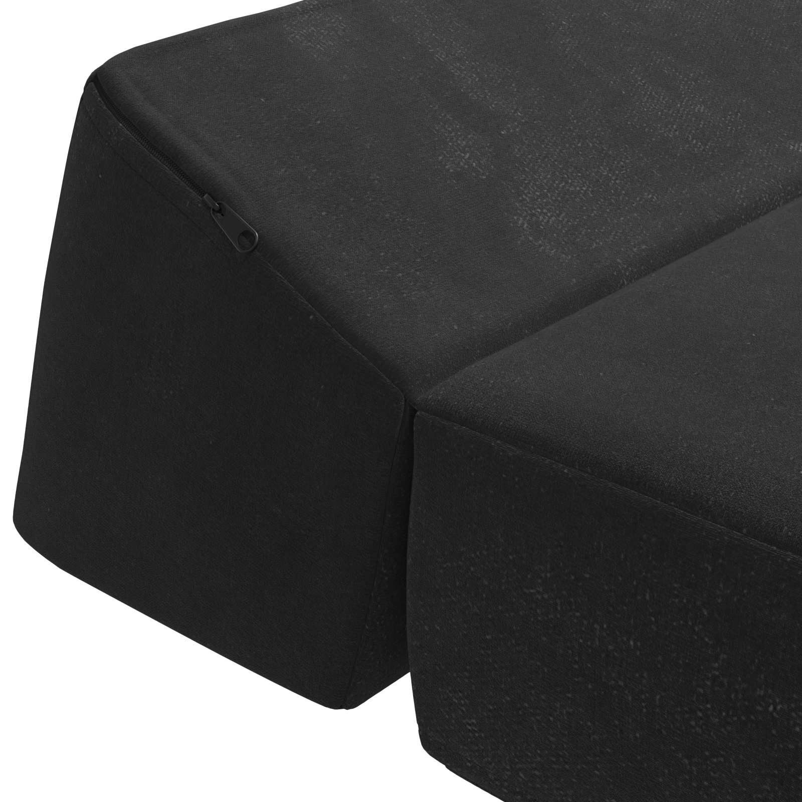 Κρεβάτι Καναπέ Αναδιπλούμενο Μαύρο 120 x 60 x 49 εκ Ύφασμα - Pakobazaar