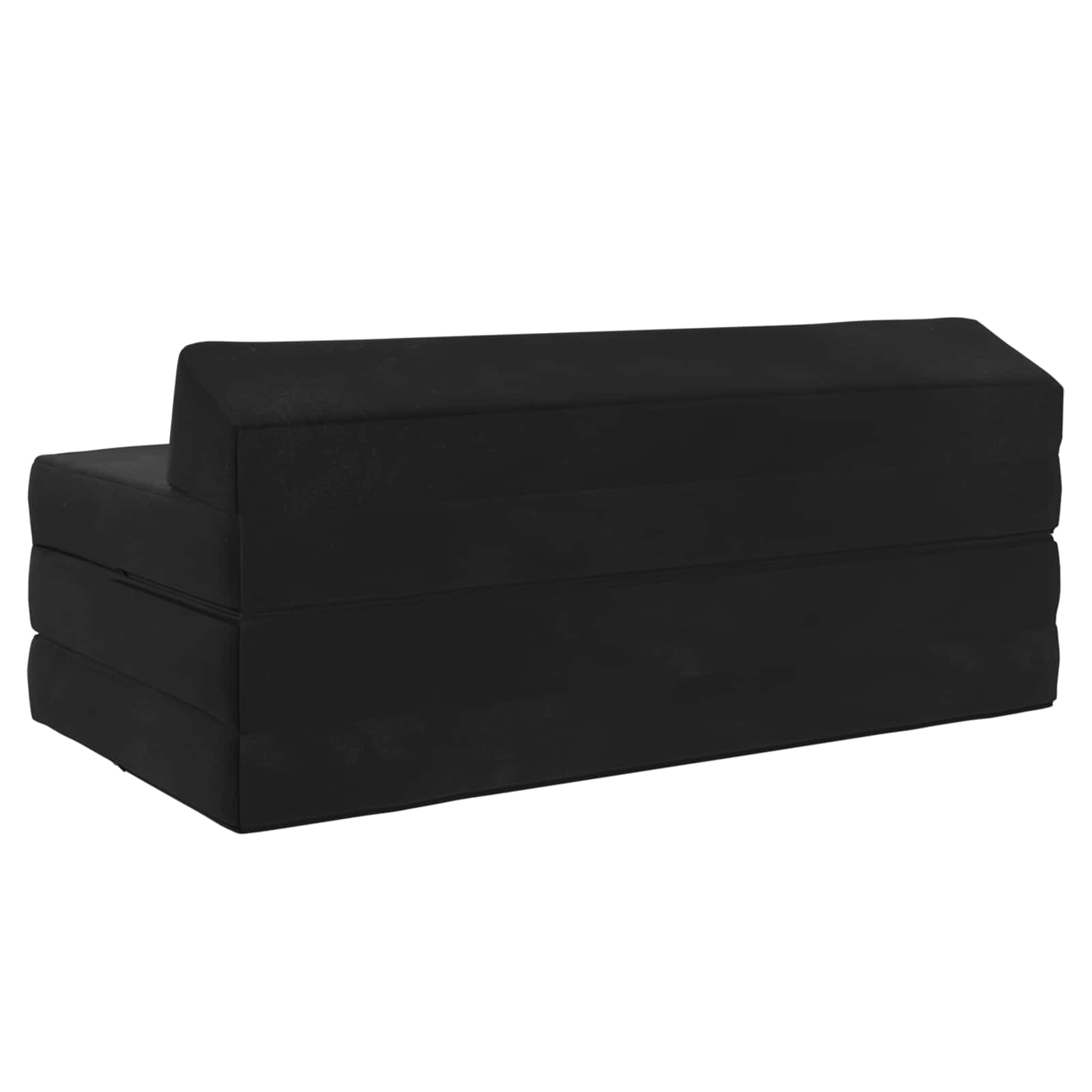 Κρεβάτι Καναπέ Αναδιπλούμενο Μαύρο 120 x 60 x 49 εκ Ύφασμα - Pakobazaar