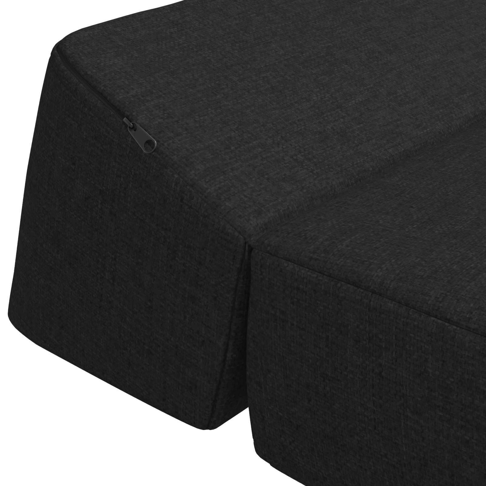 Κρεβάτι Καναπέ Αναδιπλούμενο Μαύρο 60 x 70 x 41 εκ Ύφασμα - Pakobazaar