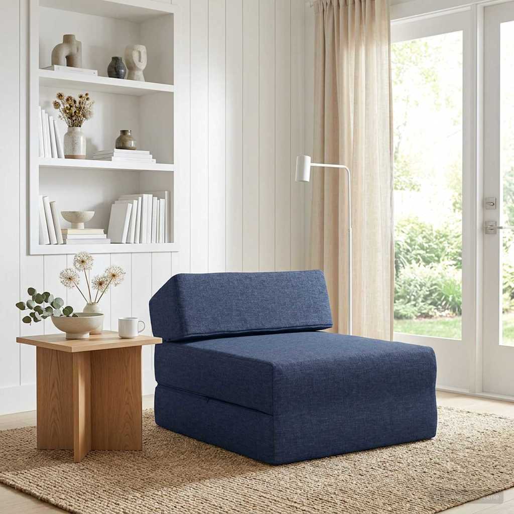 Κρεβάτι Καναπέ Αναδιπλούμενο Μπλε 60 x 70 x 41 εκ Ύφασμα - Pakobazaar