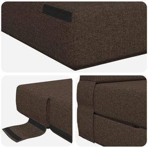 Φορητός Καναπές Κρεβάτι Taupe 190 x 70 x 15 εκ. ύφασμα - Pakobazaar