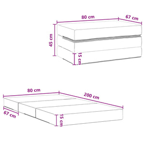 Κρεβάτι Καναπέ Αναδιπλούμενο 80 x 67 x 45 εκ Taupe - Pakobazaar