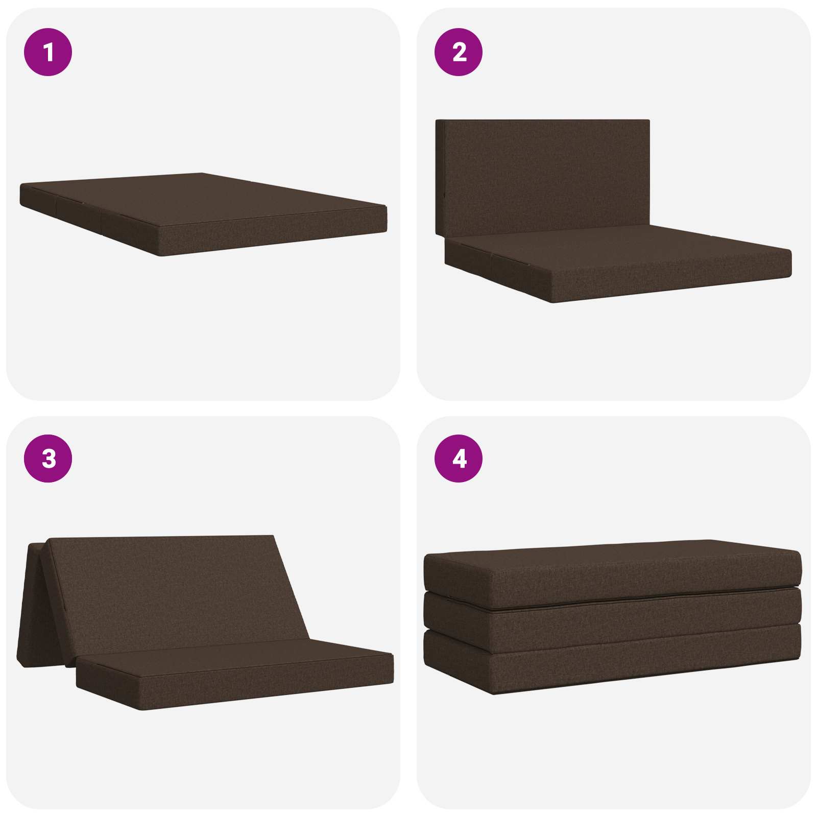 Κρεβάτι Καναπέ Αναδιπλούμενο 120 x 67 x 45 εκ Taupe - Pakobazaar