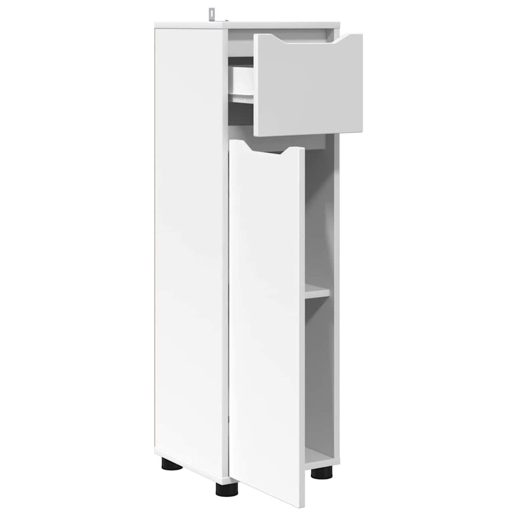 Ντουλάπι Μπάνιου Λευκό 30,5 x 30 x 101 εκ Επεξεργασμένο ξύλο