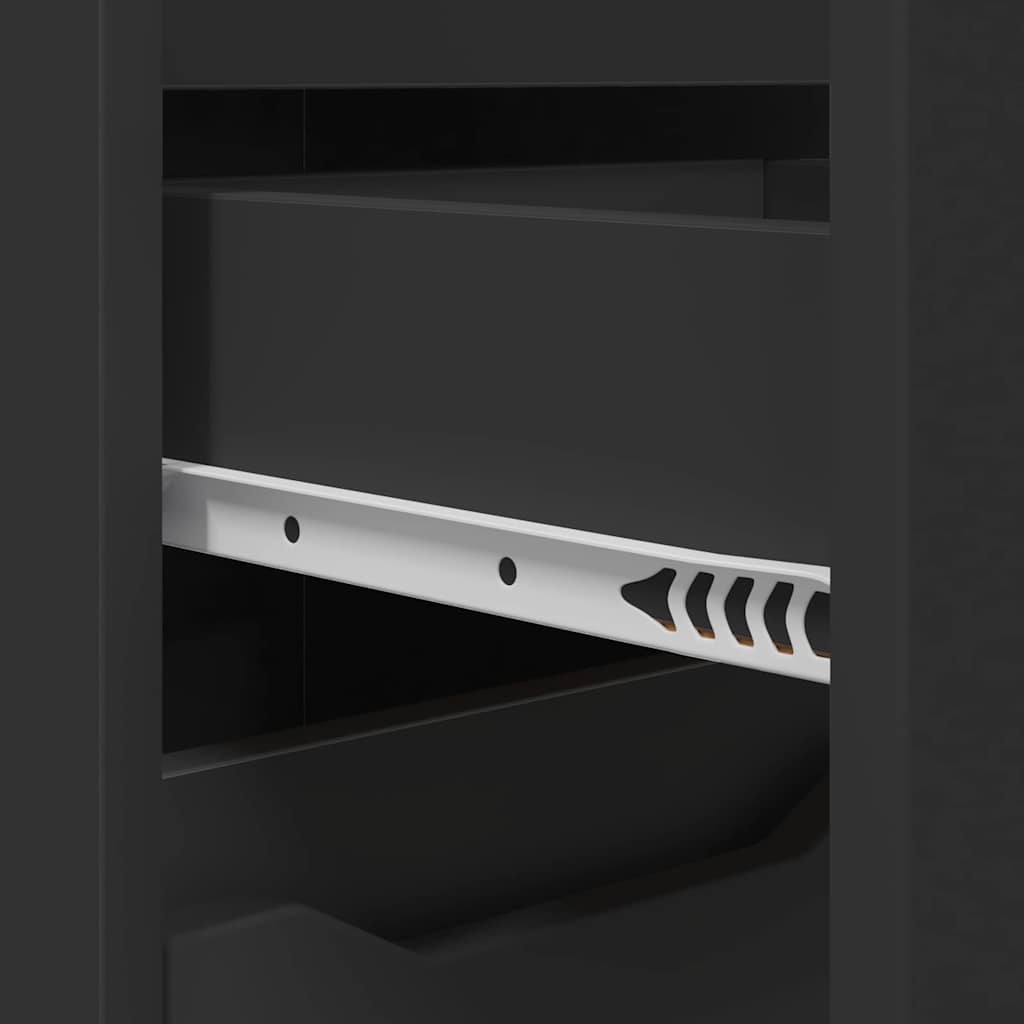 Ντουλάπι Μπάνιου Μαύρο 30,5 x 30 x 101 εκ Επεξεργασμένο ξύλο - Pakobazaar