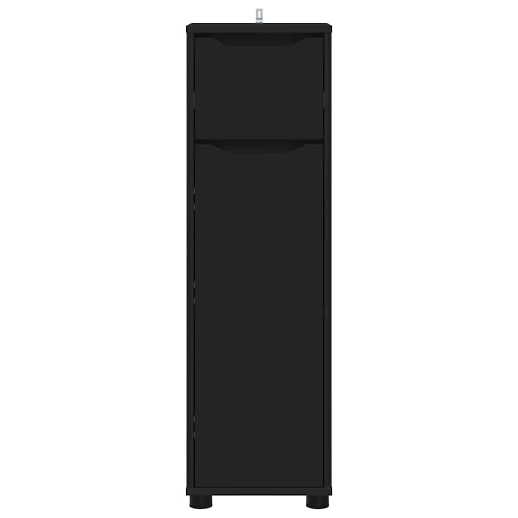 Ντουλάπι Μπάνιου Μαύρο 30,5 x 30 x 101 εκ Επεξεργασμένο ξύλο - Pakobazaar