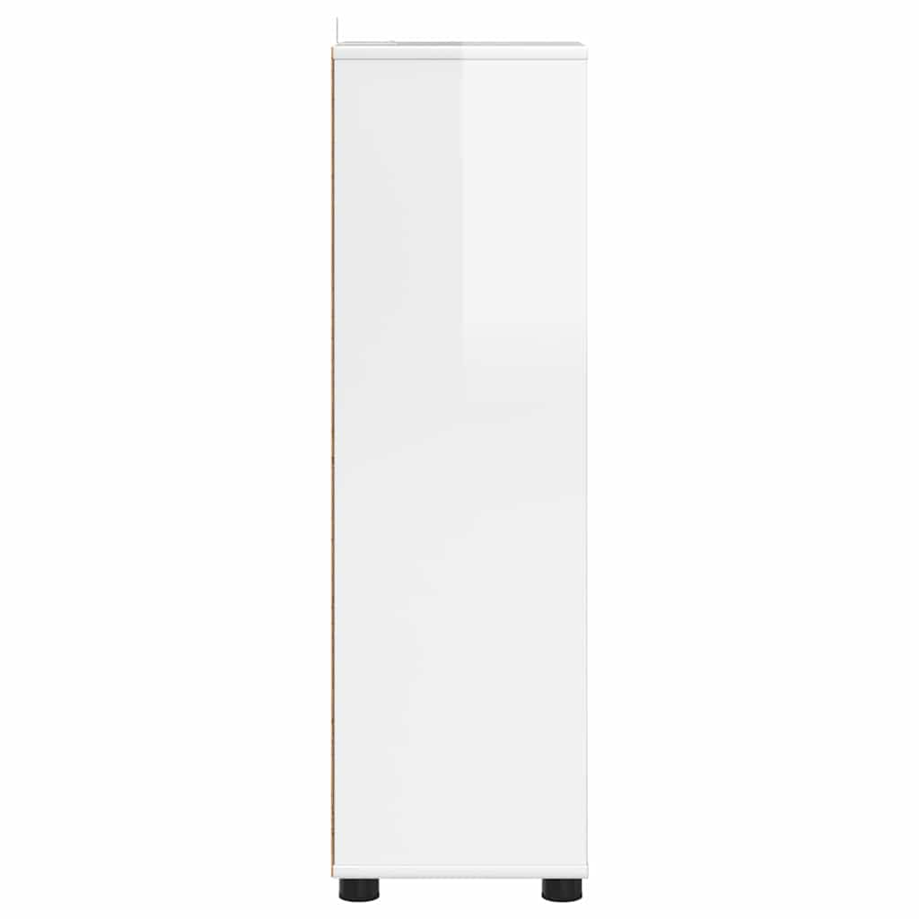 Ντουλάπι Μπάνιου Υψηλής γυαλάδας λευκό 30,5 x 30 x 101 εκ - Pakobazaar