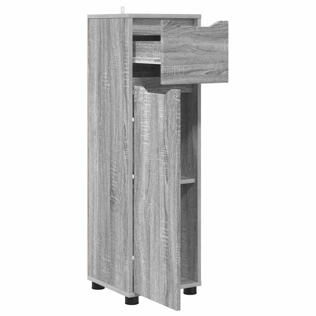 Ντουλάπι Μπάνιου με συρτάρι Γκρίζο Σονομα 30,5 x 30 x 101 εκ