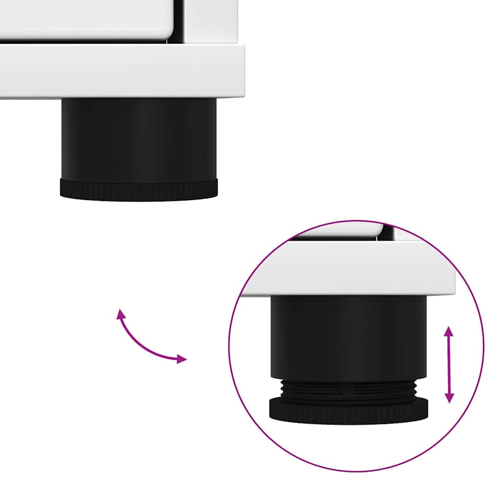 Ντουλάπα νιπτήρα μπάνιου με ράφι με πόρτα Λευκό 60 x 30 x 60 cm - Pakobazaar