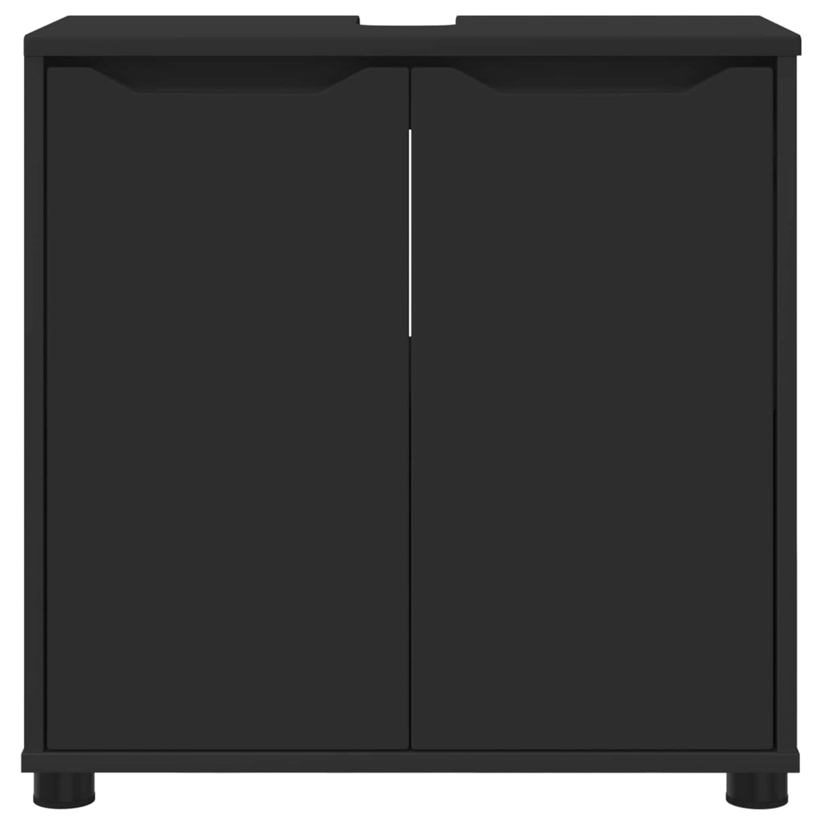 Ντουλάπα νιπτήρα μπάνιου Μαύρο 60 x 30 x 60 cm
