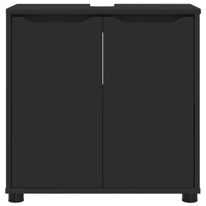 Ντουλάπα νιπτήρα μπάνιου Μαύρο 60 x 30 x 60 cm