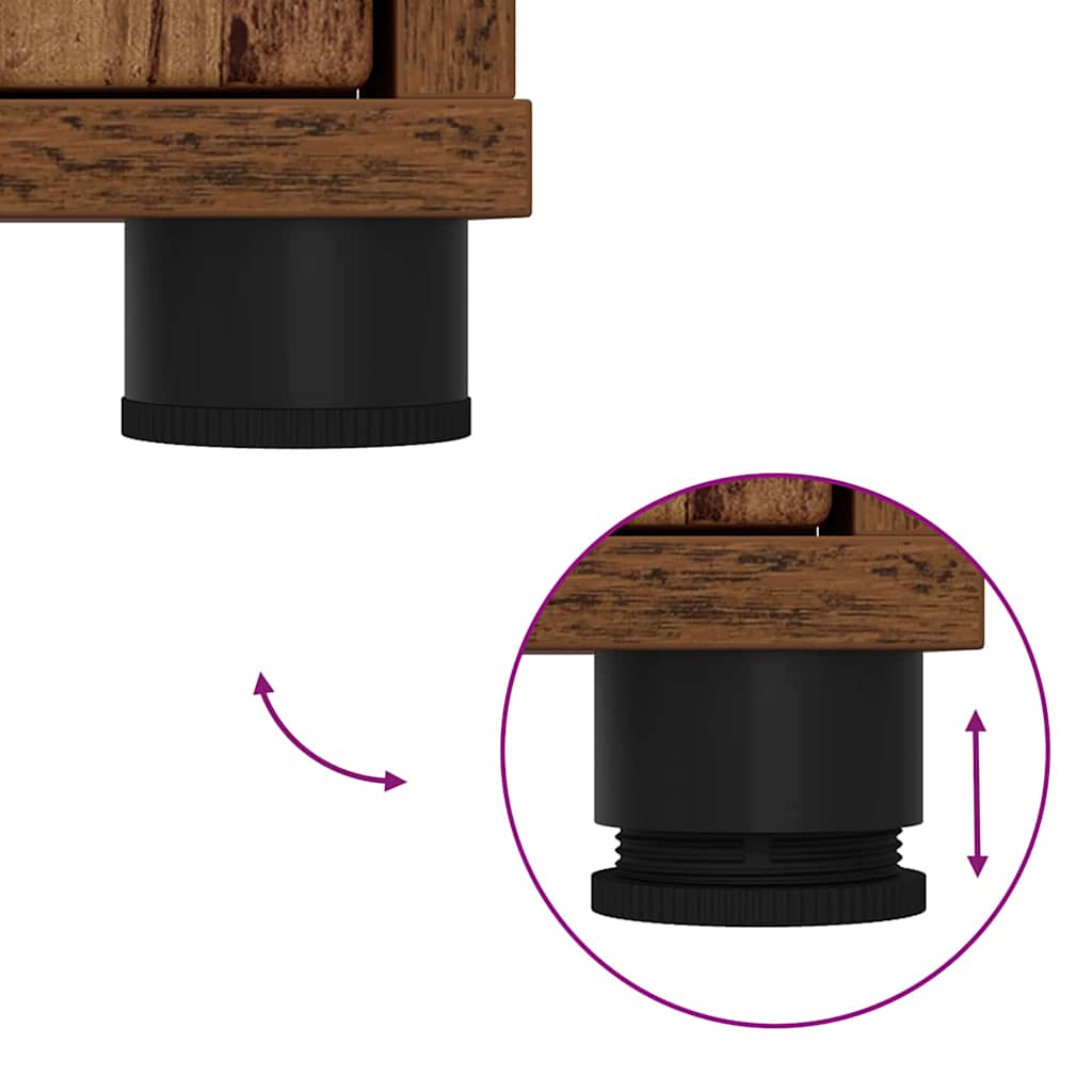 Ντουλάπα νιπτήρα μπάνιου με ράφι Παλιό Ξύλο 60 x 30 x 60 cm