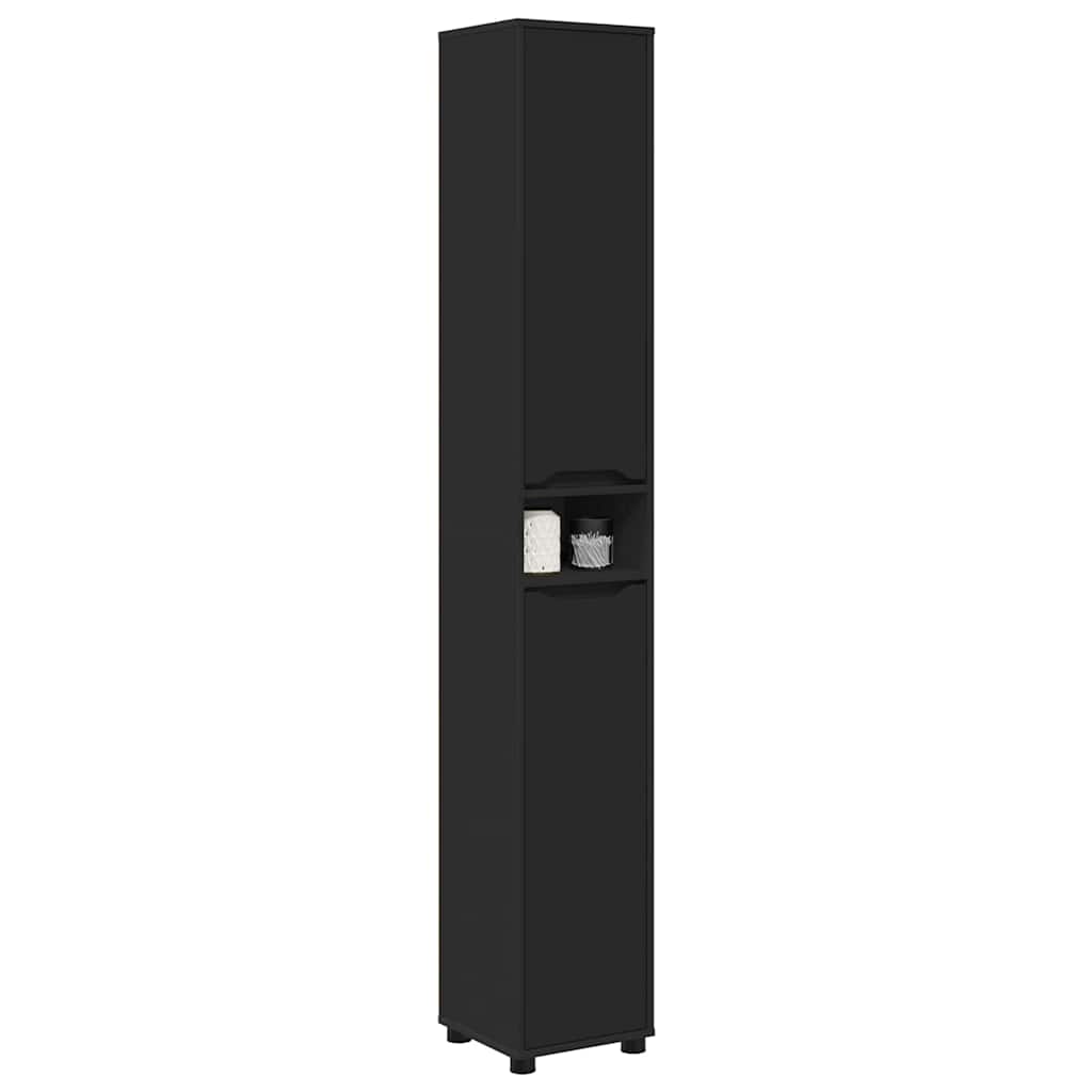 Ντουλάπι Μπάνιου Μαύρο 30,5 x 30 x 195 εκ Επεξεργασμένο ξύλο - Pakobazaar