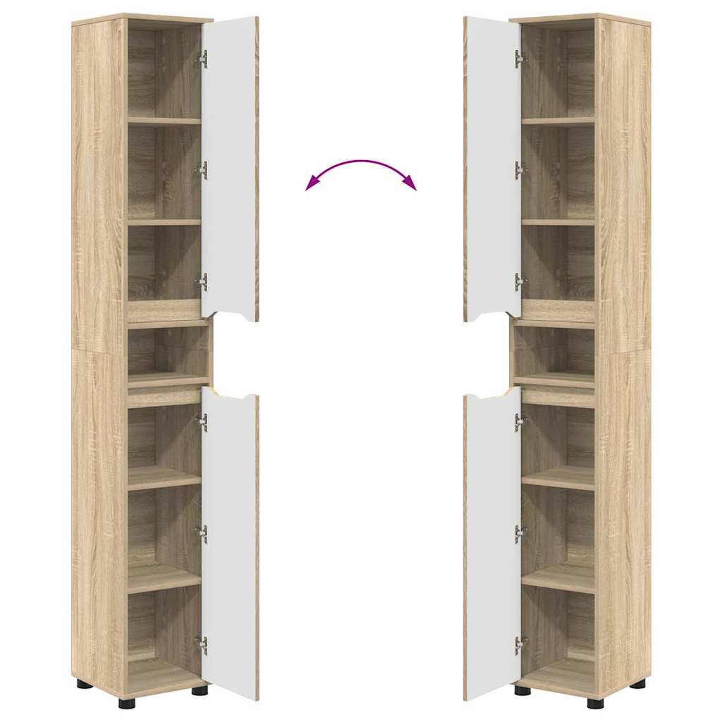 Ντουλάπι Μπάνιου με ράφι Δρύς Sonoma 30,5 x 30 x 195 εκ - Pakobazaar