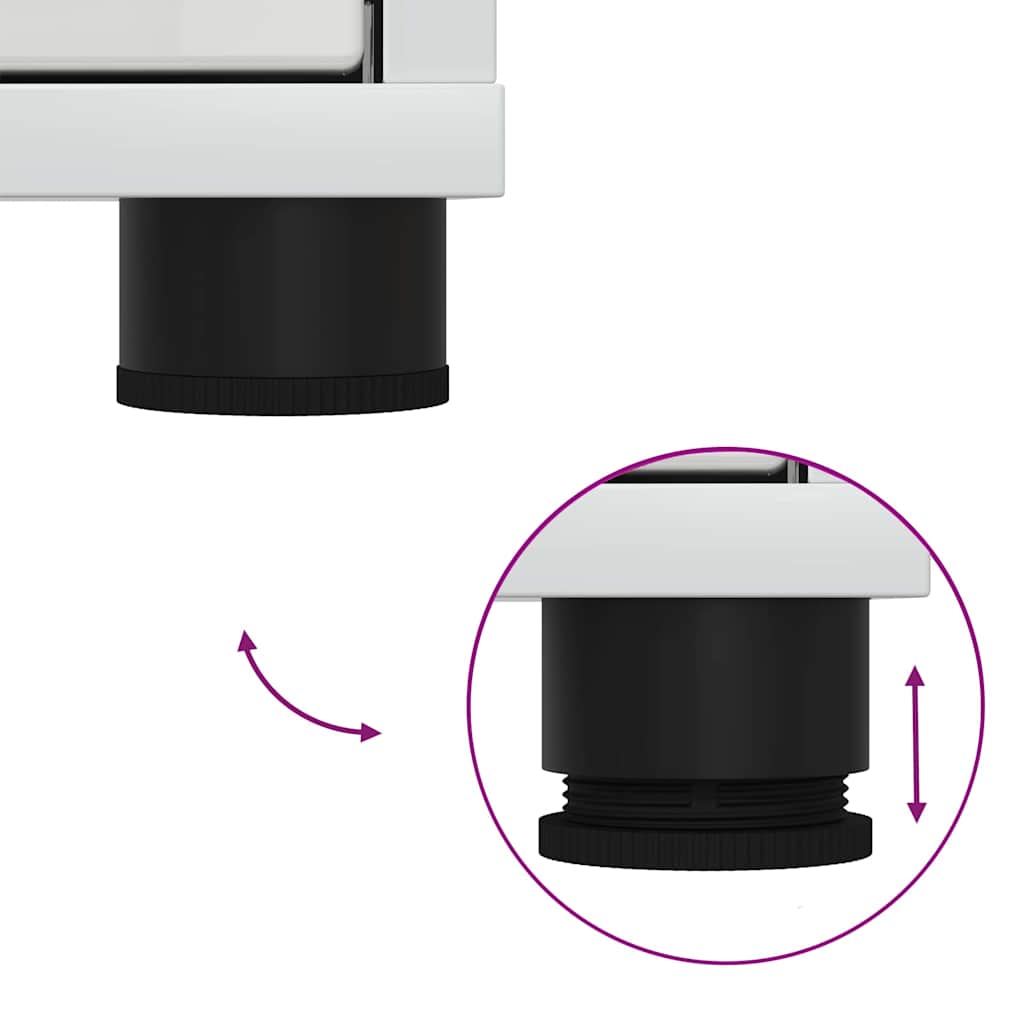 Ντουλάπι Μπάνιου Υψηλής γυαλάδας λευκό 30,5 x 30 x 195 εκ - Pakobazaar