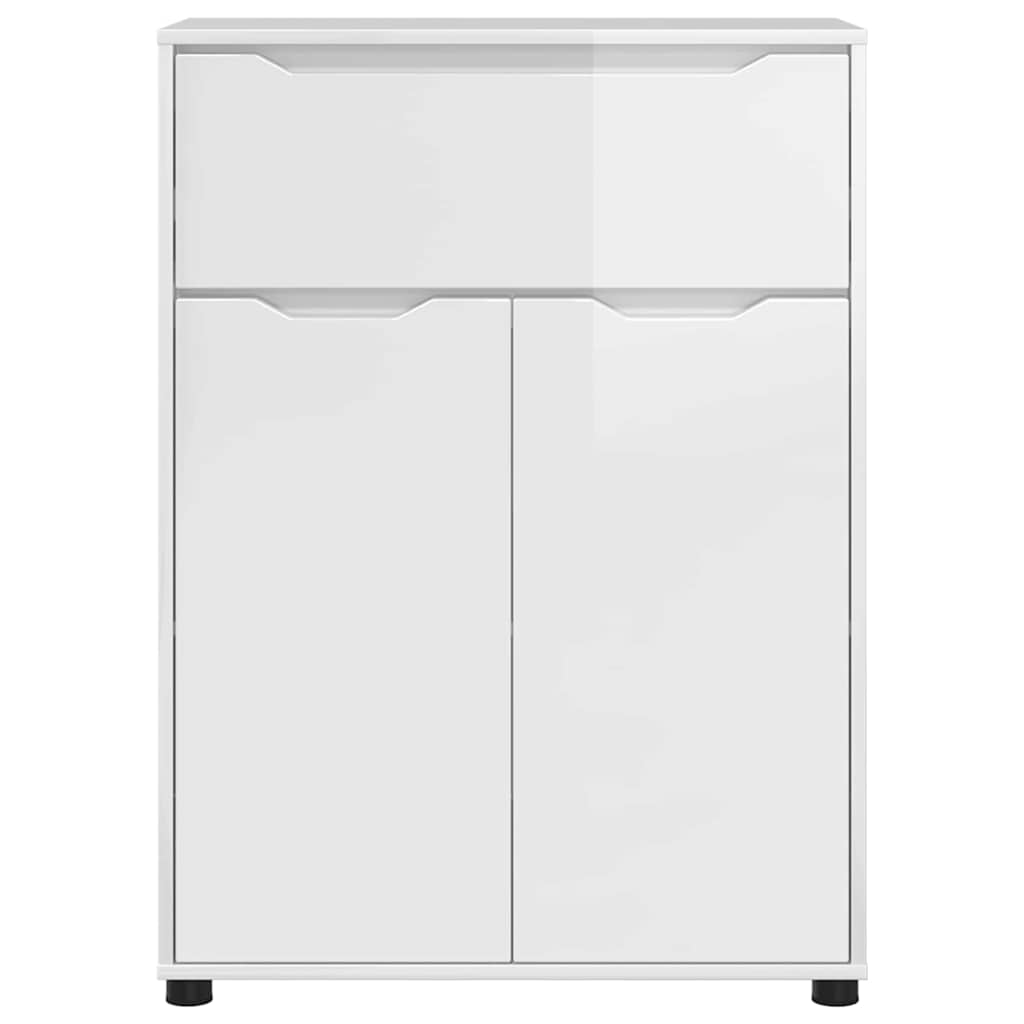 Ντουλάπι Μπάνιου Υψηλής γυαλάδας λευκό 72,5 x 36,5 x 100 εκ - Pakobazaar