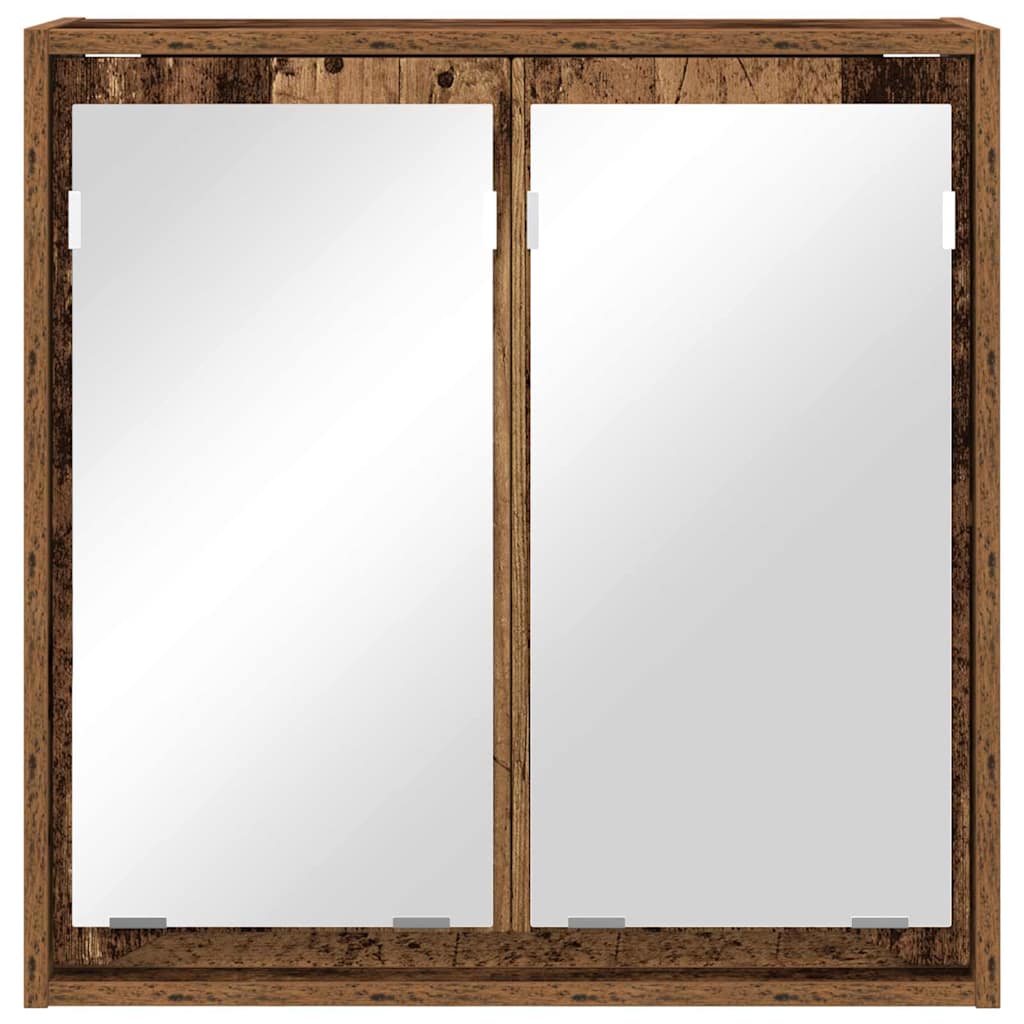 Καθρέφτης Ντουλάπα Μπάνιου με ράφι Παλιό Ξύλο 60 x 20 x 60 cm - Pakobazaar