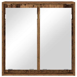 Καθρέφτης Ντουλάπα Μπάνιου Παλιό Ξύλο 60 x 20 x 60 cm - Pakobazaar