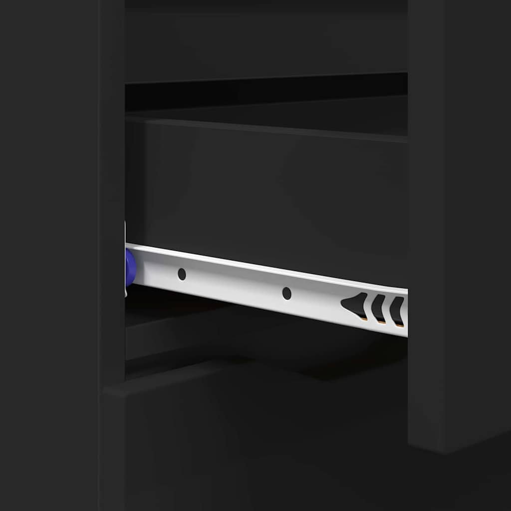 Πλαϊνό γραφείο Μαύρο 100 x 30 x 65,6 Επεξεργασμένο ξύλο - Pakobazaar