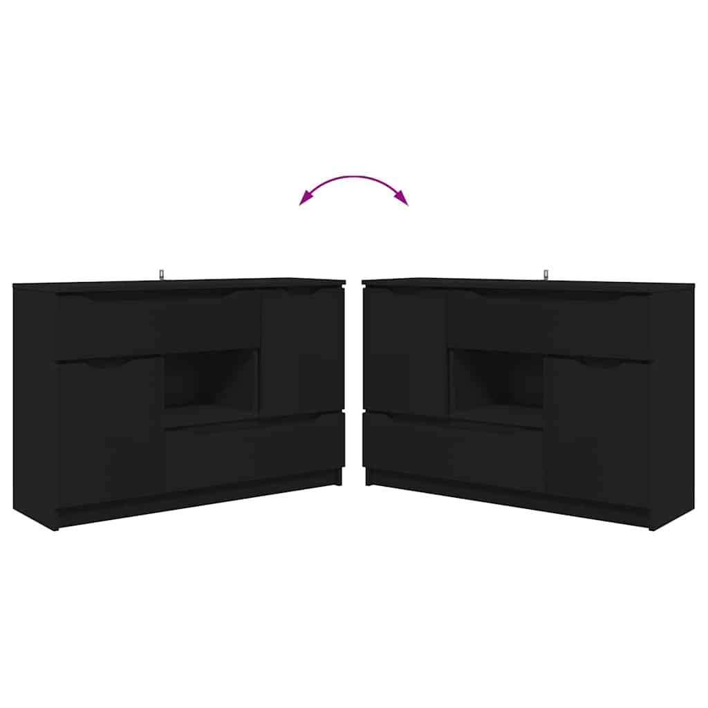 Πλαϊνό γραφείο Μαύρο 100 x 30 x 65,6 Επεξεργασμένο ξύλο - Pakobazaar