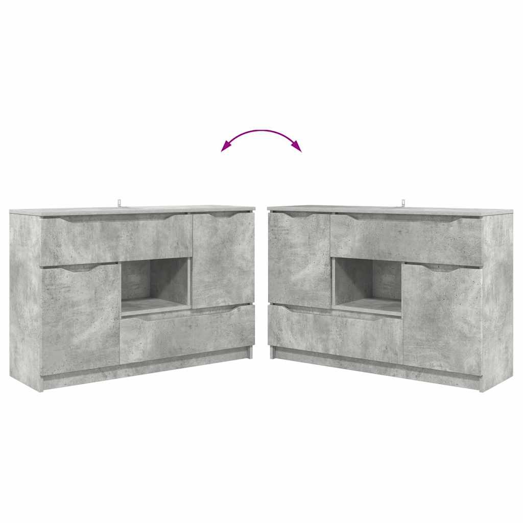 Πλαϊνό γραφείο με συρτάρι Σκυρόδεμα Γκρι 100 x 30 x 65,6 - Pakobazaar