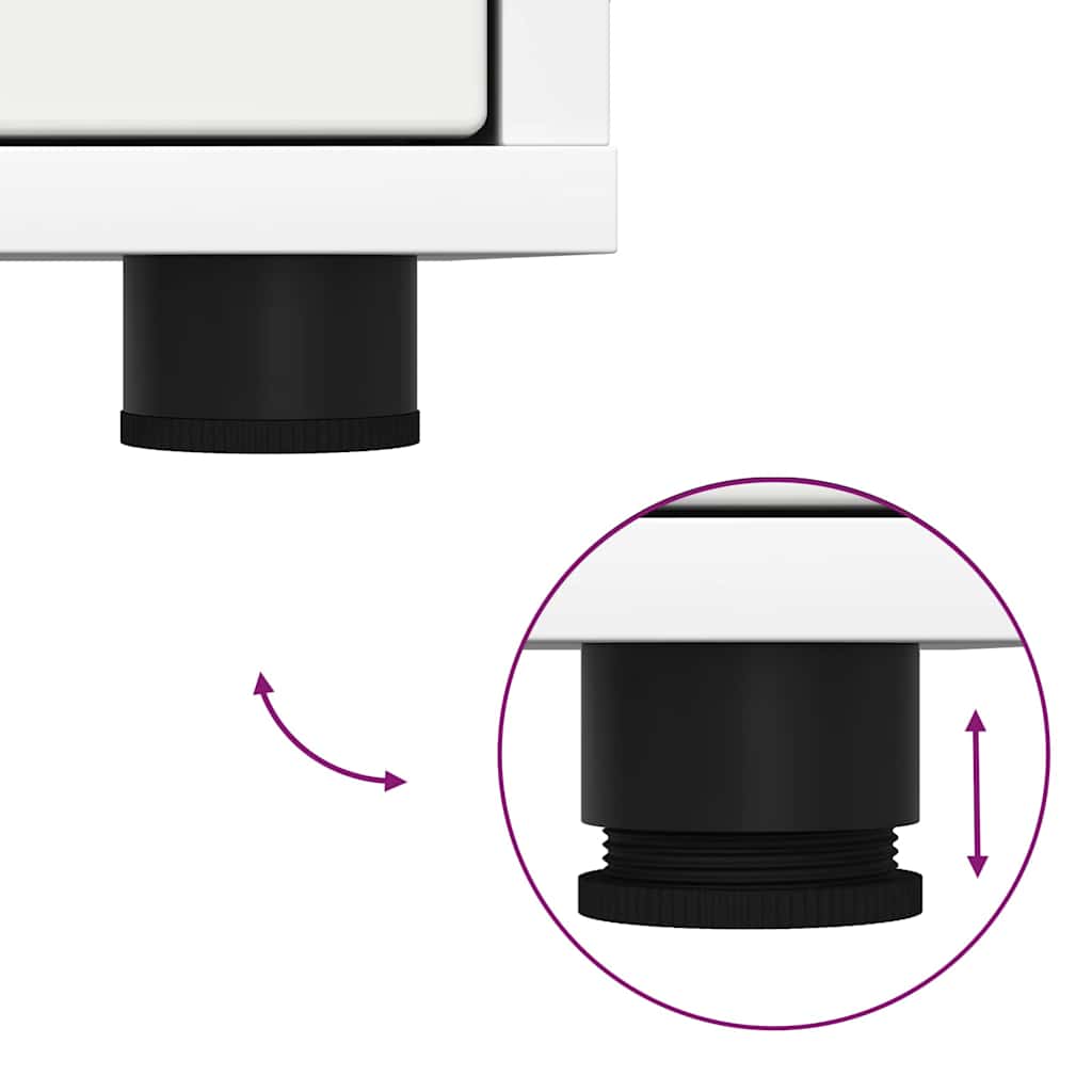 Κομοδίνο με συρτάρι Λευκό 30,5 x 30 x 43 εκ Επεξεργασμένο ξύλο - Pakobazaar