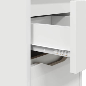 Κομοδίνα 2 pcs Λευκό 30,5 x 30 x 43 εκ Επεξεργασμένο ξύλο - Pakobazaar
