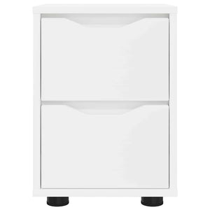 Κομοδίνα 2 pcs Λευκό 30,5 x 30 x 43 εκ Επεξεργασμένο ξύλο - Pakobazaar