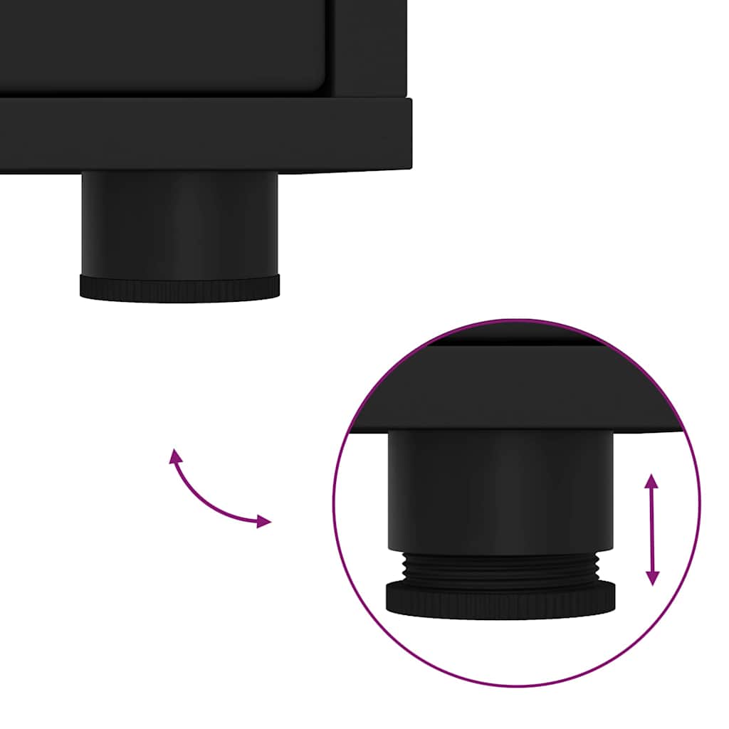 Κομοδίνο με συρτάρι Μαύρο 30,5 x 30 x 43 εκ Επεξεργασμένο ξύλο - Pakobazaar