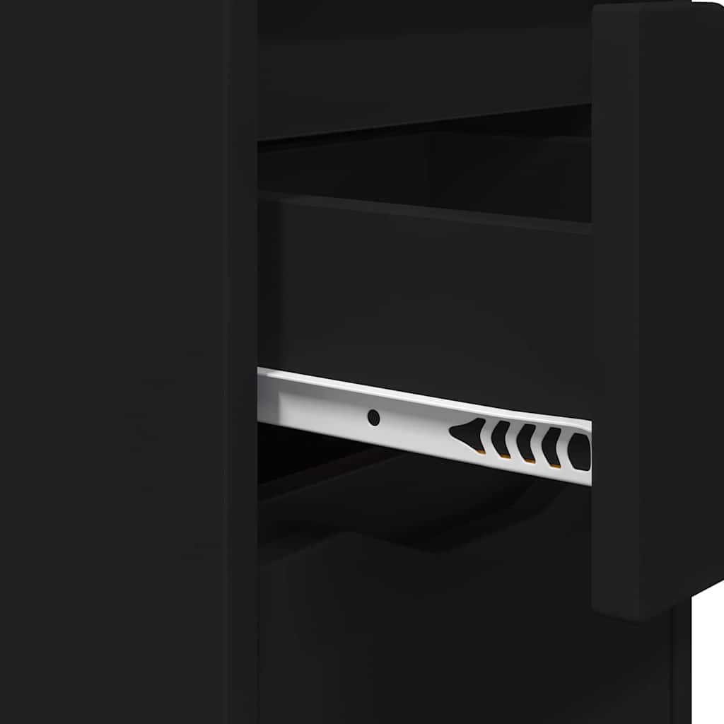 Κομοδίνα 2 pcs Μαύρο 30,5 x 30 x 43 εκ Επεξεργασμένο ξύλο - Pakobazaar