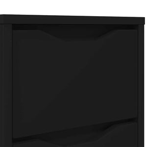 Κομοδίνα 2 pcs Μαύρο 30,5 x 30 x 43 εκ Επεξεργασμένο ξύλο - Pakobazaar