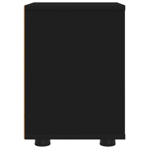 Κομοδίνα 2 pcs Μαύρο 30,5 x 30 x 43 εκ Επεξεργασμένο ξύλο - Pakobazaar