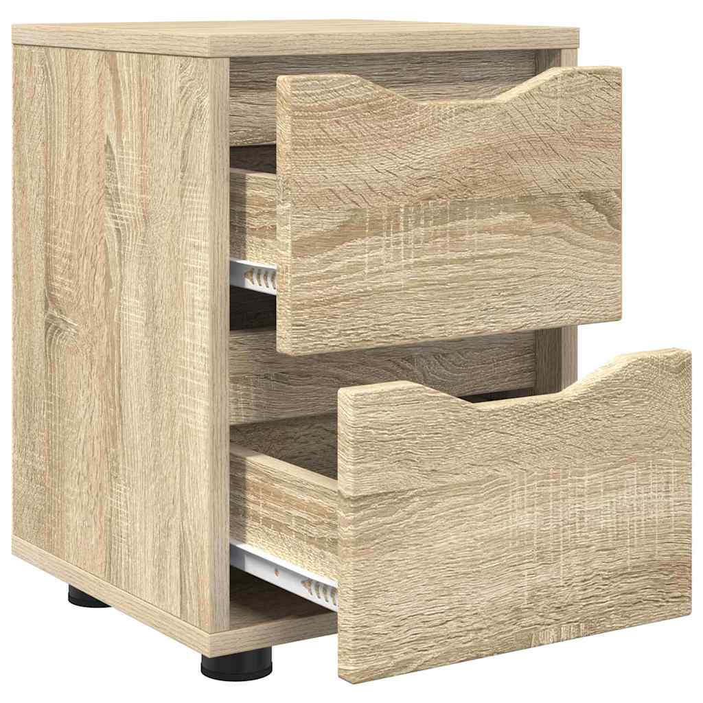 Κομοδίνα 2 pcs Δρύς Sonoma 30,5 x 30 x 43 εκ Επεξεργασμένο ξύλο