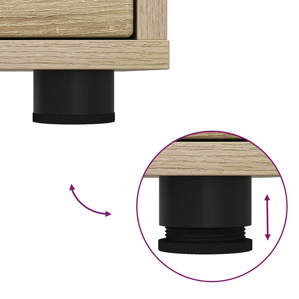 Κομοδίνα 2 pcs Δρύς Sonoma 30,5 x 30 x 43 εκ Επεξεργασμένο ξύλο