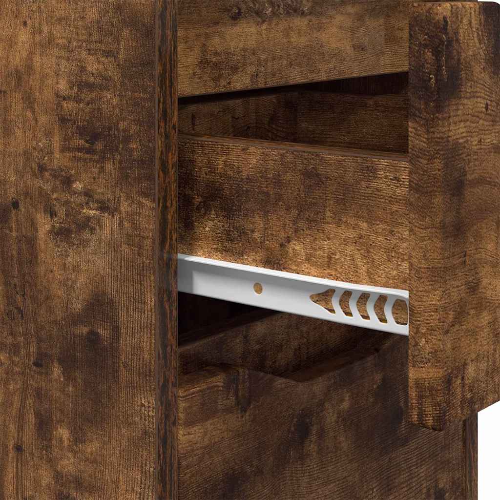 Κομοδίνα με συρτάρι 2 pcs Καπνιστό Δρύς 30,5 x 30 x 43 εκ