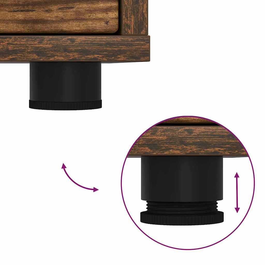 Κομοδίνα με συρτάρι 2 pcs Καπνιστό Δρύς 30,5 x 30 x 43 εκ