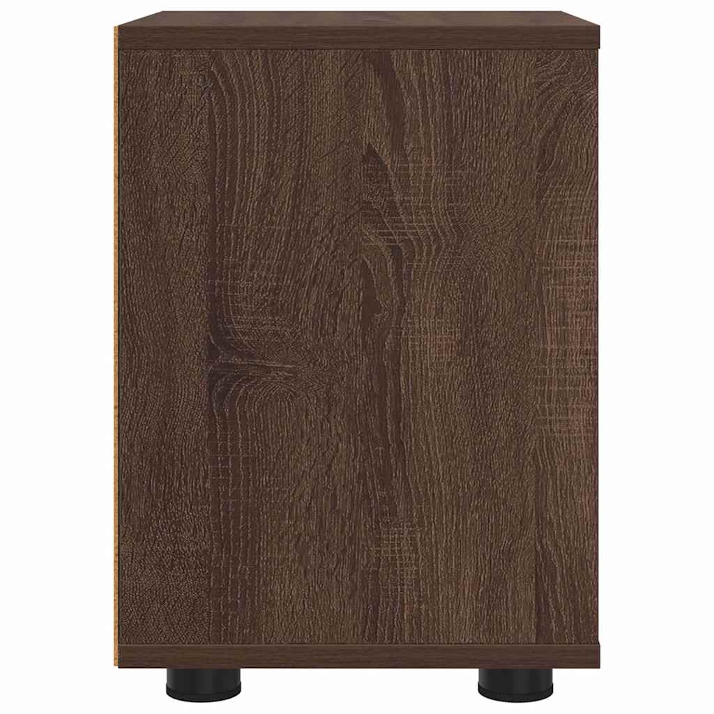 Κομοδίνα 2 pcs Καφέ δρυς 30,5 x 30 x 43 εκ Επεξεργασμένο ξύλο - Pakobazaar