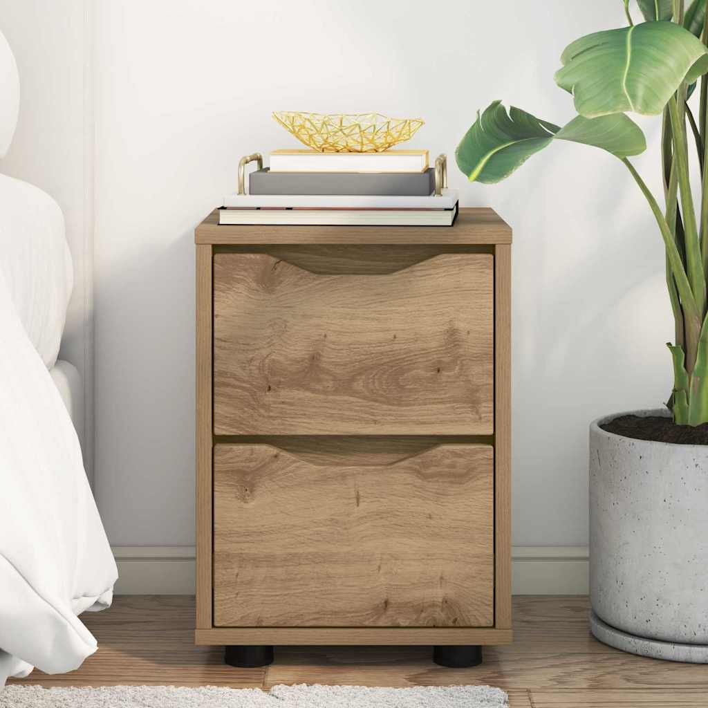 Κομοδίνο Artisan Oak 30,5 x 30 x 43 εκ Επεξεργασμένο ξύλο - Pakobazaar