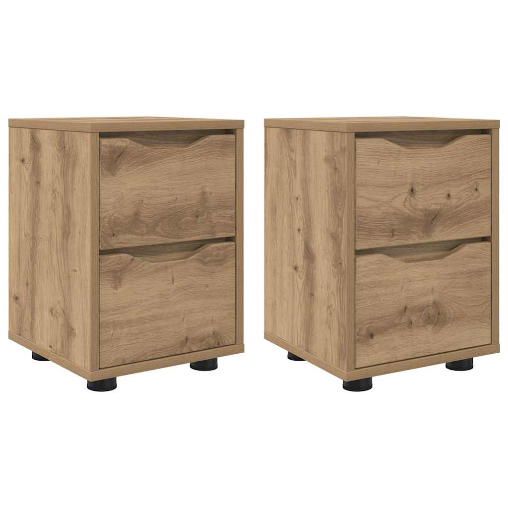 Κομοδίνα 2 pcs Artisan Oak 30,5 x 30 x 43 εκ Επεξεργασμένο ξύλο - Pakobazaar