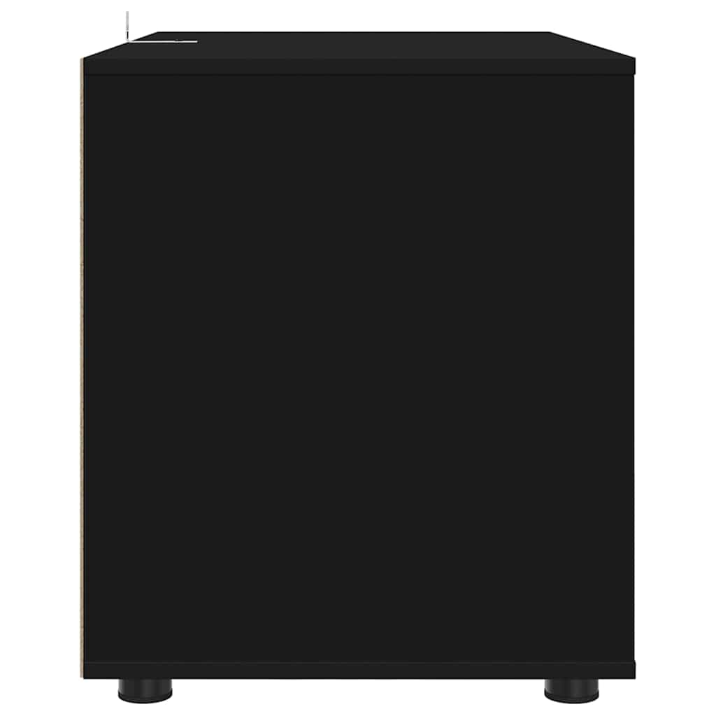 Ντουλάπι αποθήκευσης Μαύρο 80 x 48 x 57 εκ Επεξεργασμένο ξύλο - Pakobazaar